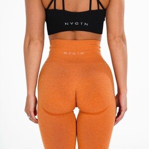 NVGTN  RARE ‘Sunset Orange’ Contour Seamless Leggings~ Medium
